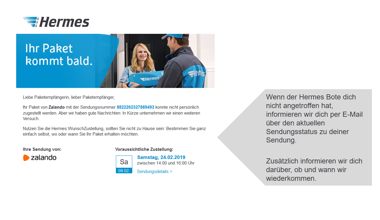 Informationen zur Zustellung per E-Mail